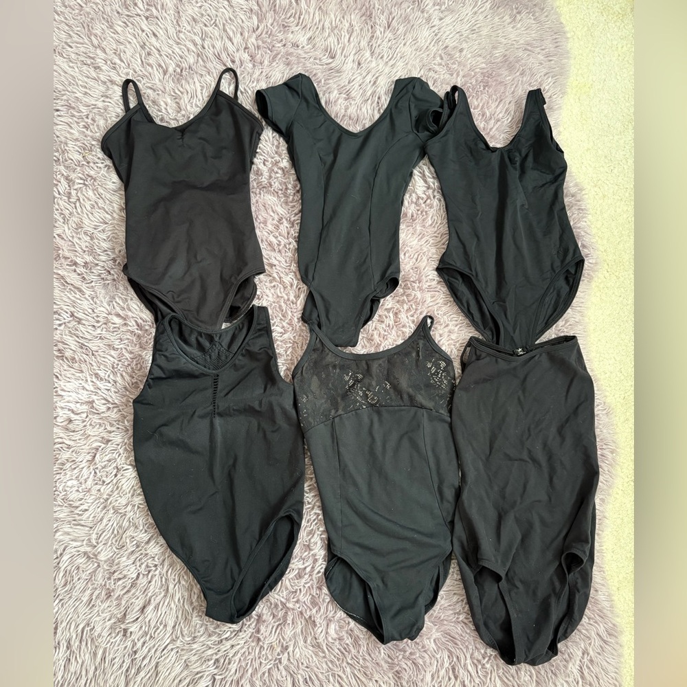 Black Dance Leotards Set